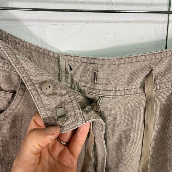 J Jill Women’s linen shorts size 8 light brown summer - Picture 11 of 16